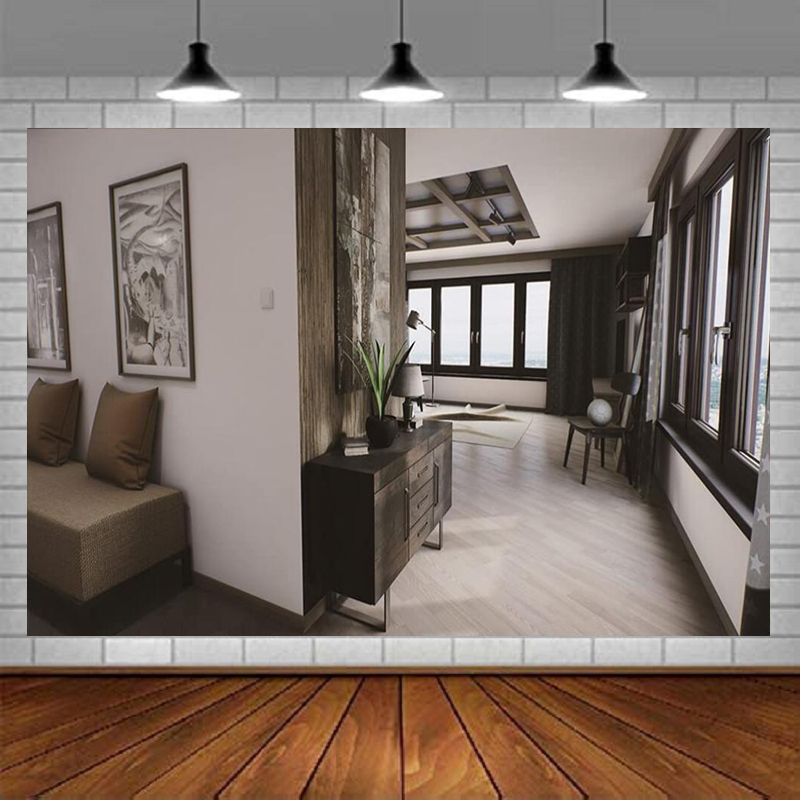 Home Office Zoom Background - Fundo Fotográfico para Escritório, Conferências, Zoom,