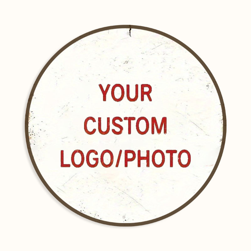 Home Office Logo - Sinal de alumínio com foto personalizada/texto,