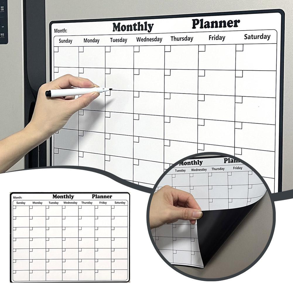 Whiteboard Magnetic - Elegante magnético seco apagar calendário quadro