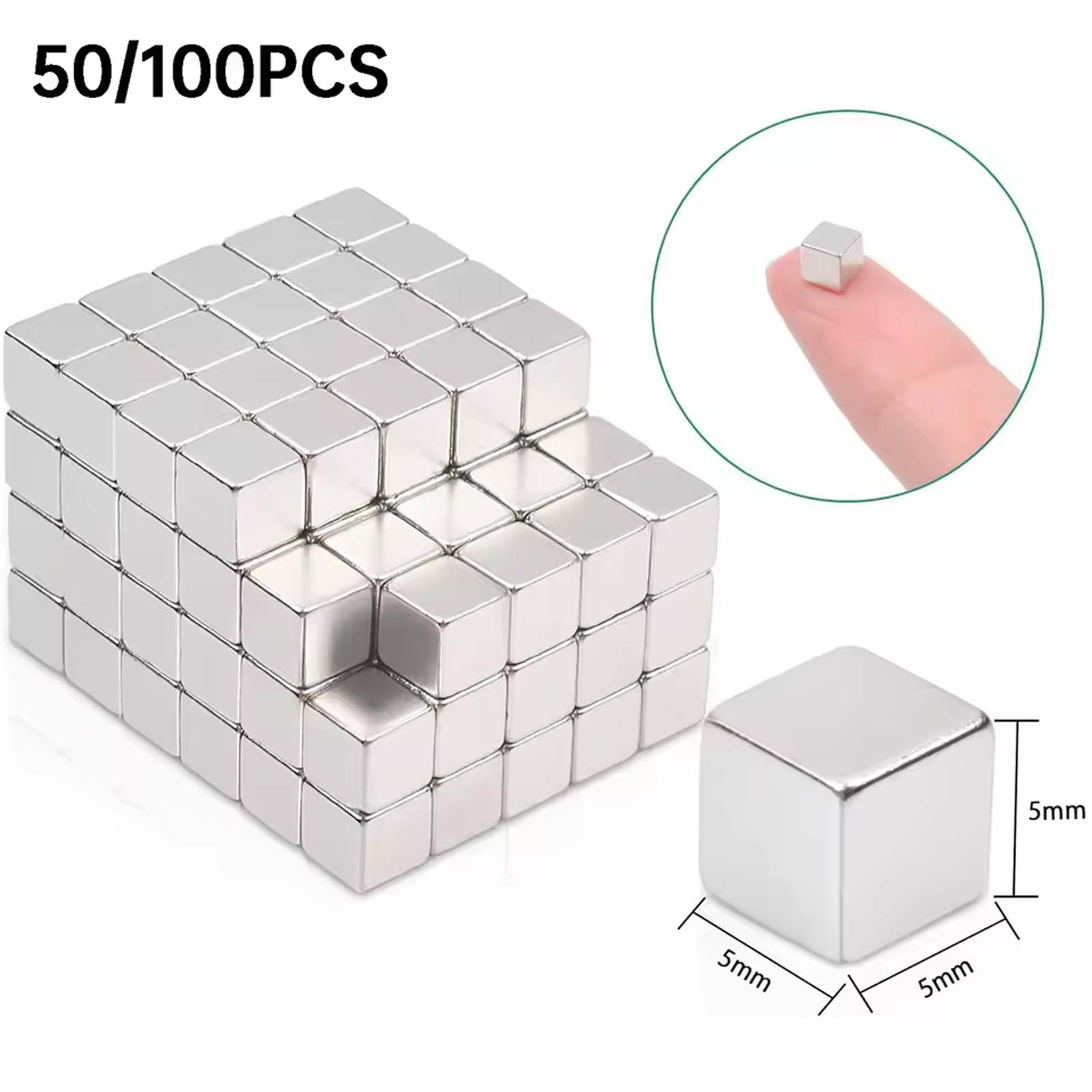 Whiteboard Magnetic - 50/100 peças cubos magnéticos quadrados pequenos