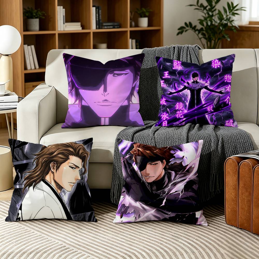 Home Office Bleaching - Capa de almofada B-Bleach Anime Aizen