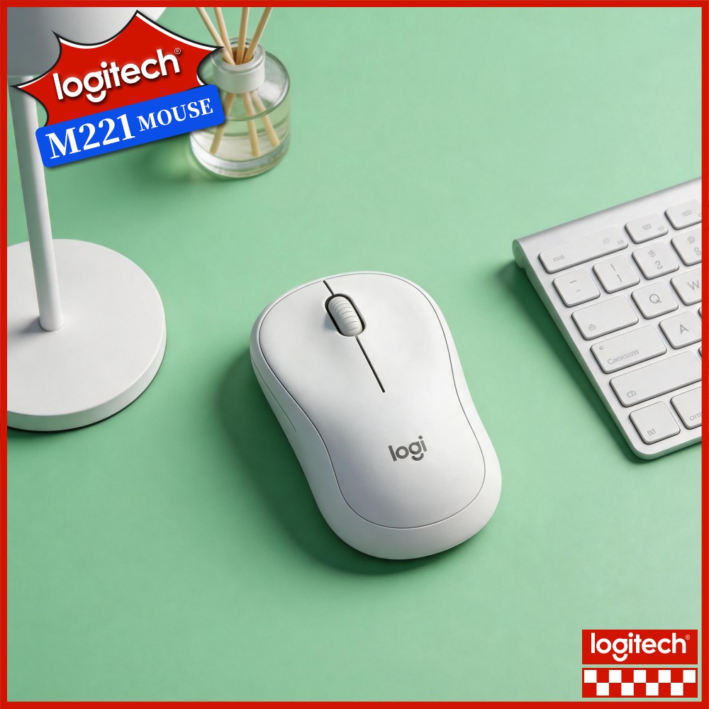 Home Office Trabalho - Mouse Logitech M221 2.4G Silencioso, Leve