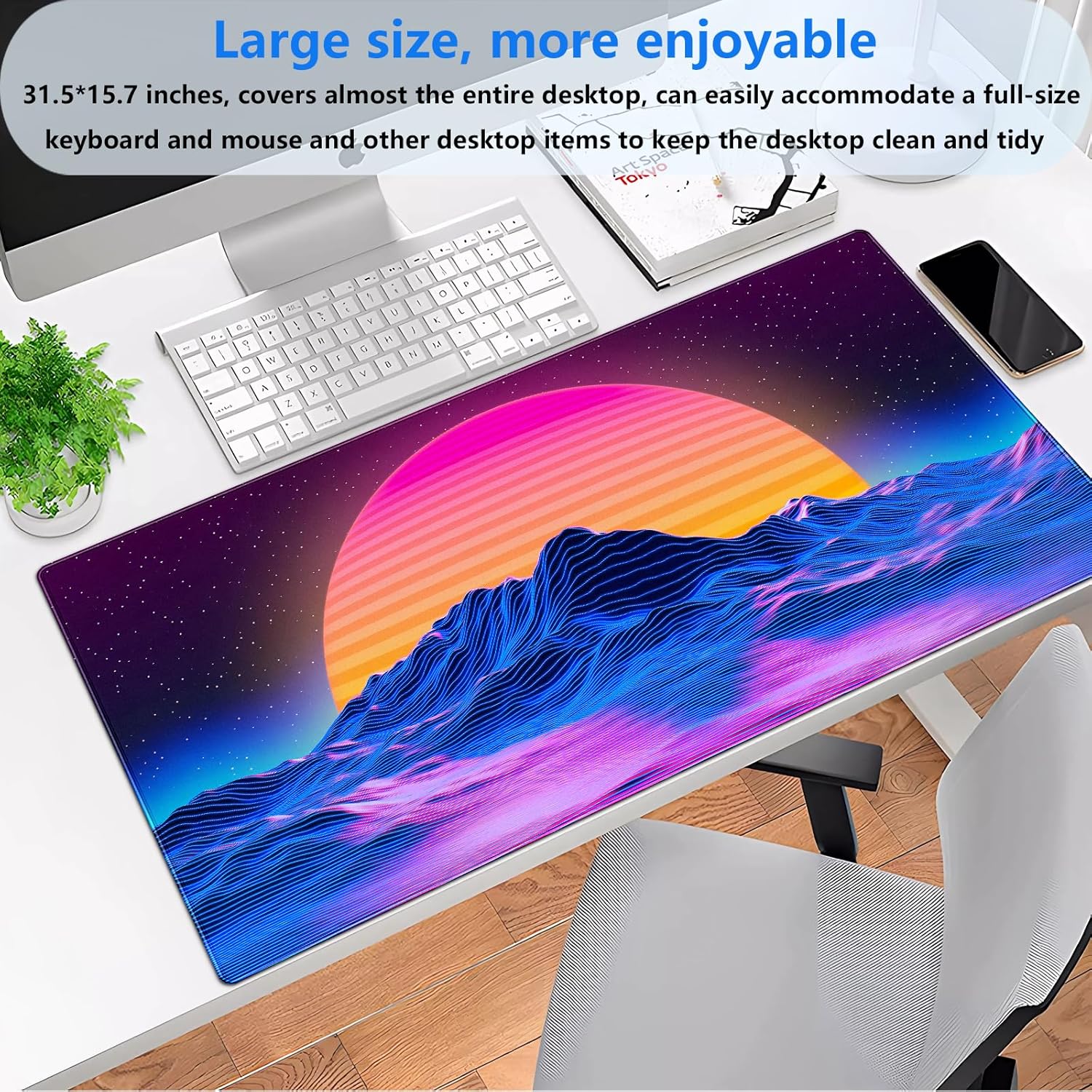 Tapete de Mesa Retro Synthwave - Home Office Trabalho avaliação e preço