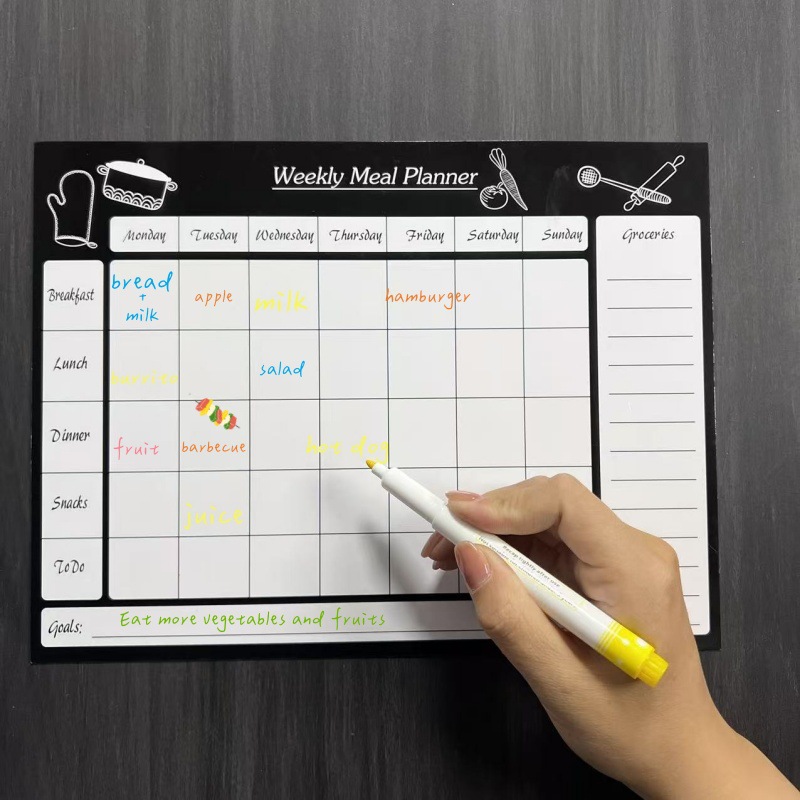 Planejador Semanal de Refeiçõe - Whiteboard Magnetic avaliação e preço