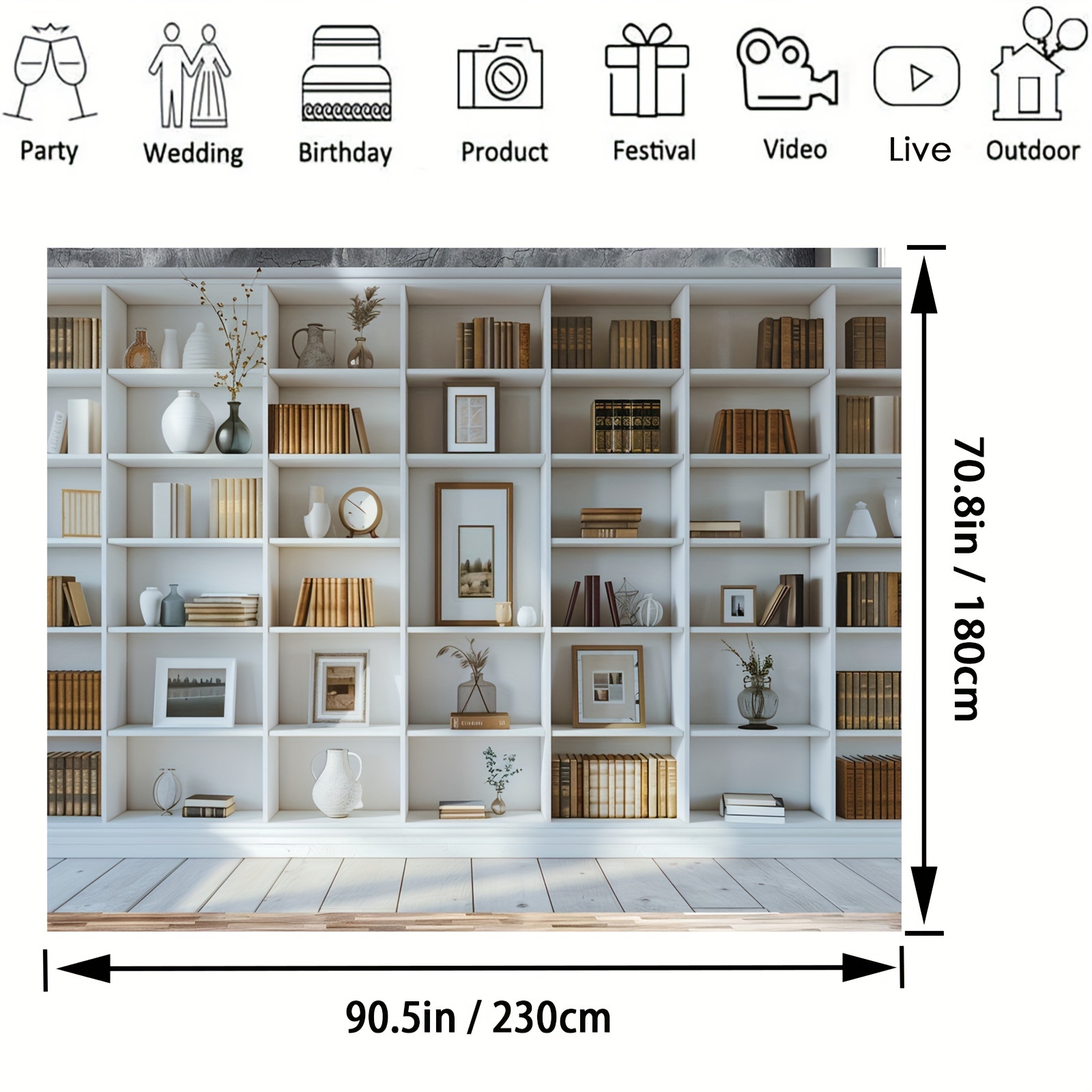 1pc branco estante fundo estan - Home Office Zoom Background avaliação e preço