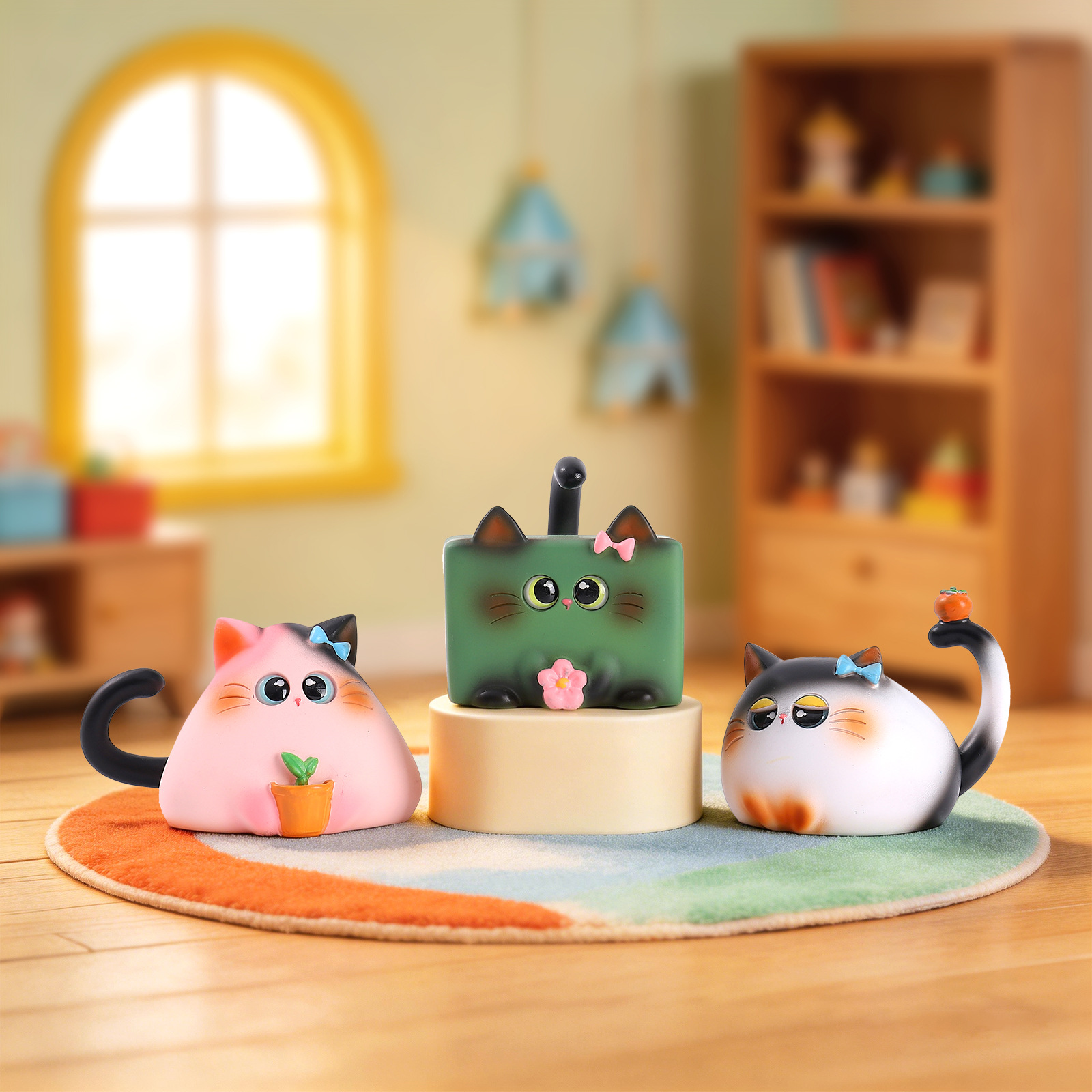 Figurinha de Gato em Caixa Sur - Home Office Desk Ideas avaliação e preço