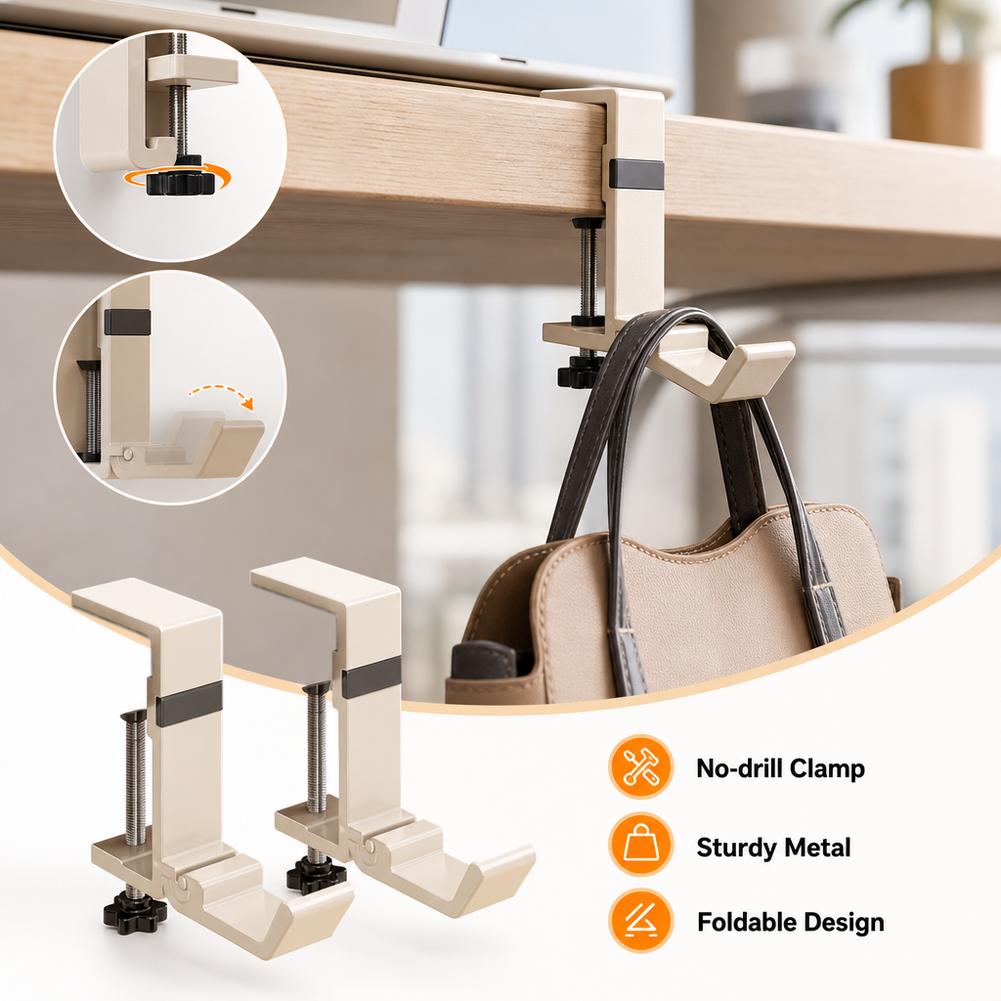 Gancho de Mesa Dobrável Sem Fu - Home Office Desk Ideas avaliação e preço