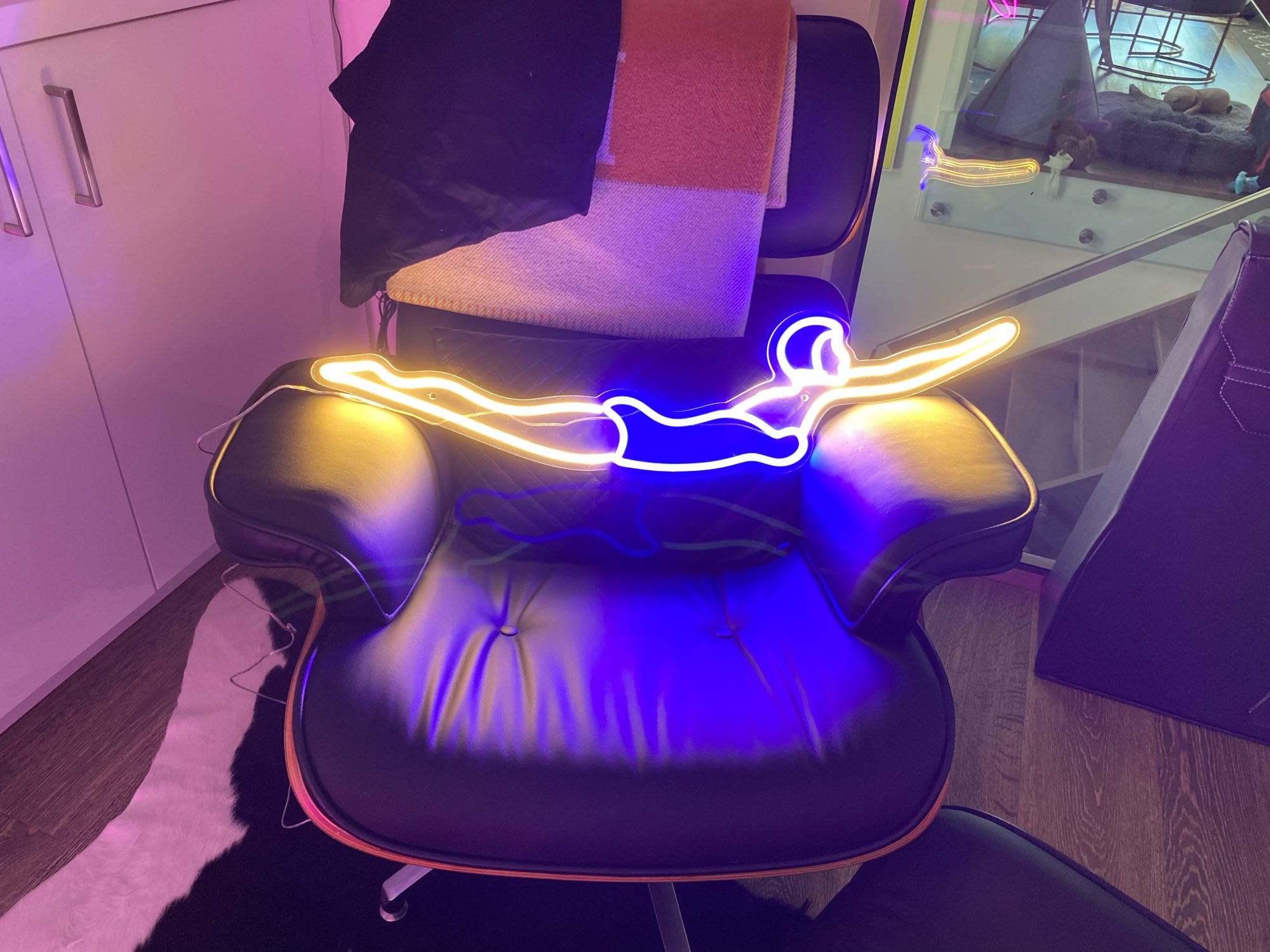 Sinal de luz LED personalizado - Home Office Logo avaliação e preço